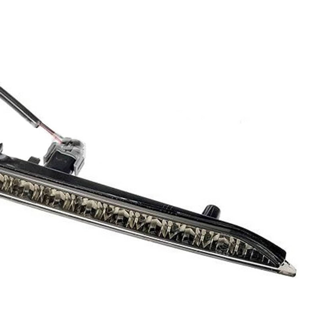 LED third brake light lens strip with reflective elements and black trim