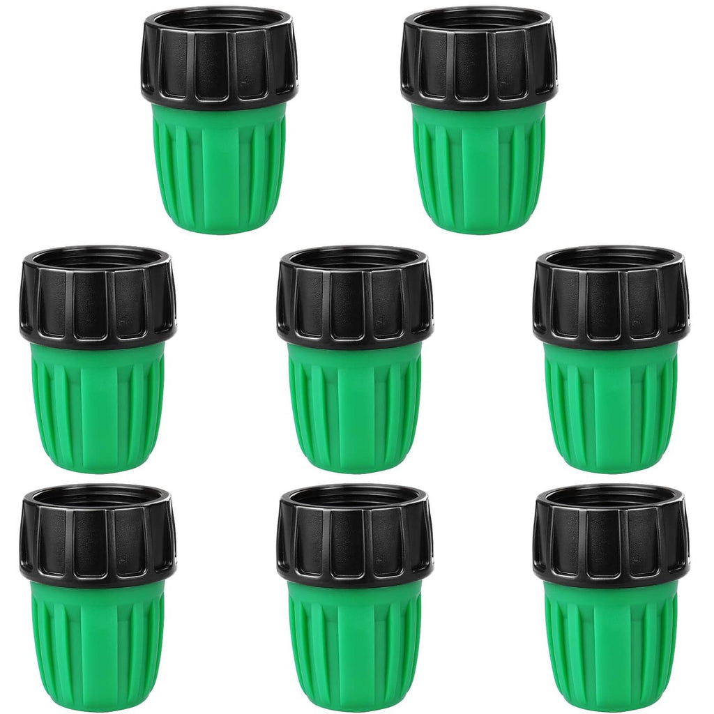 3/4 in female pipe thread to 1/2 in drip adapter, green and black, multiple views