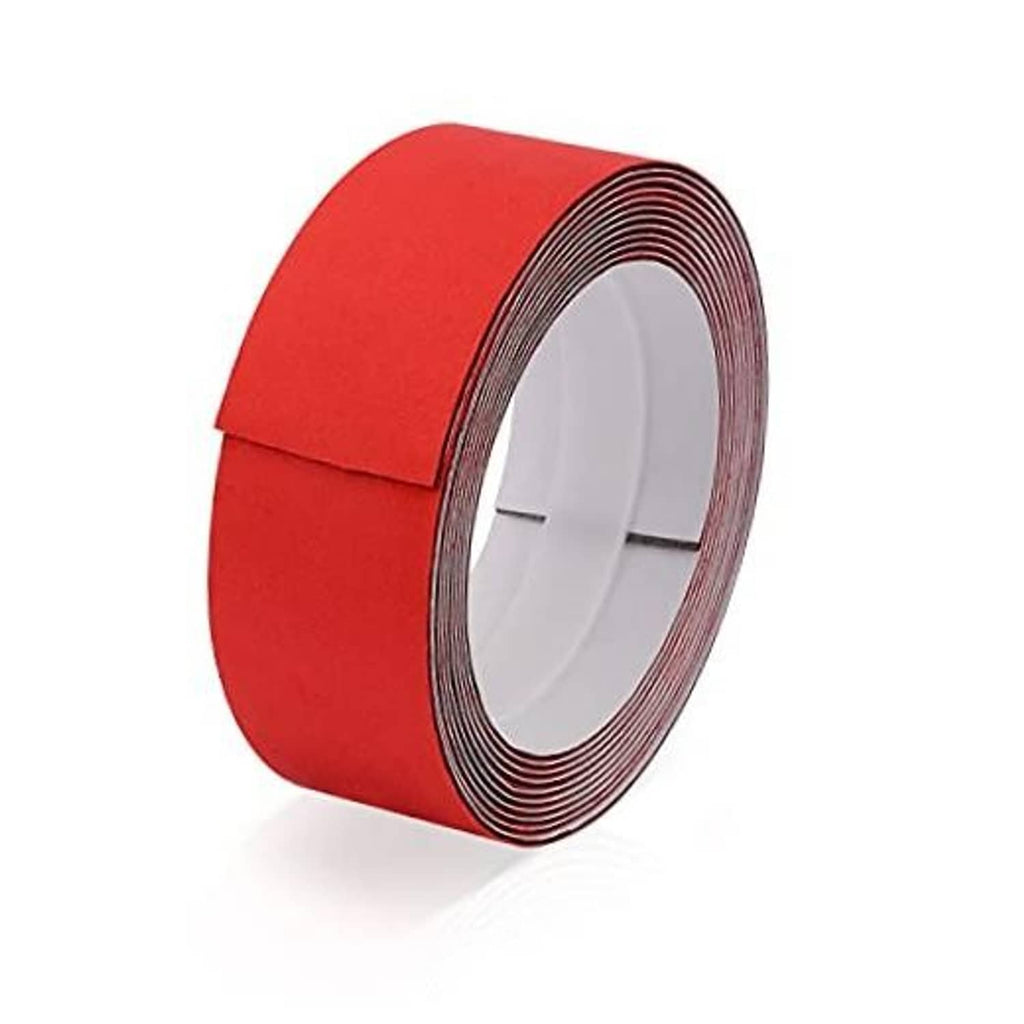 Red micro felt squeegee buffer roll with inner white core