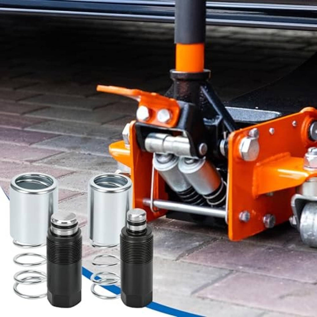 Orange floor jack pump piston plunger kit with springs and threaded cylinder seals