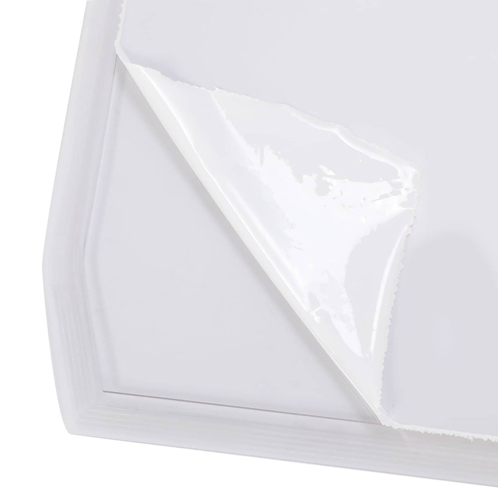Door glass window panel with protective film or glare on the surface