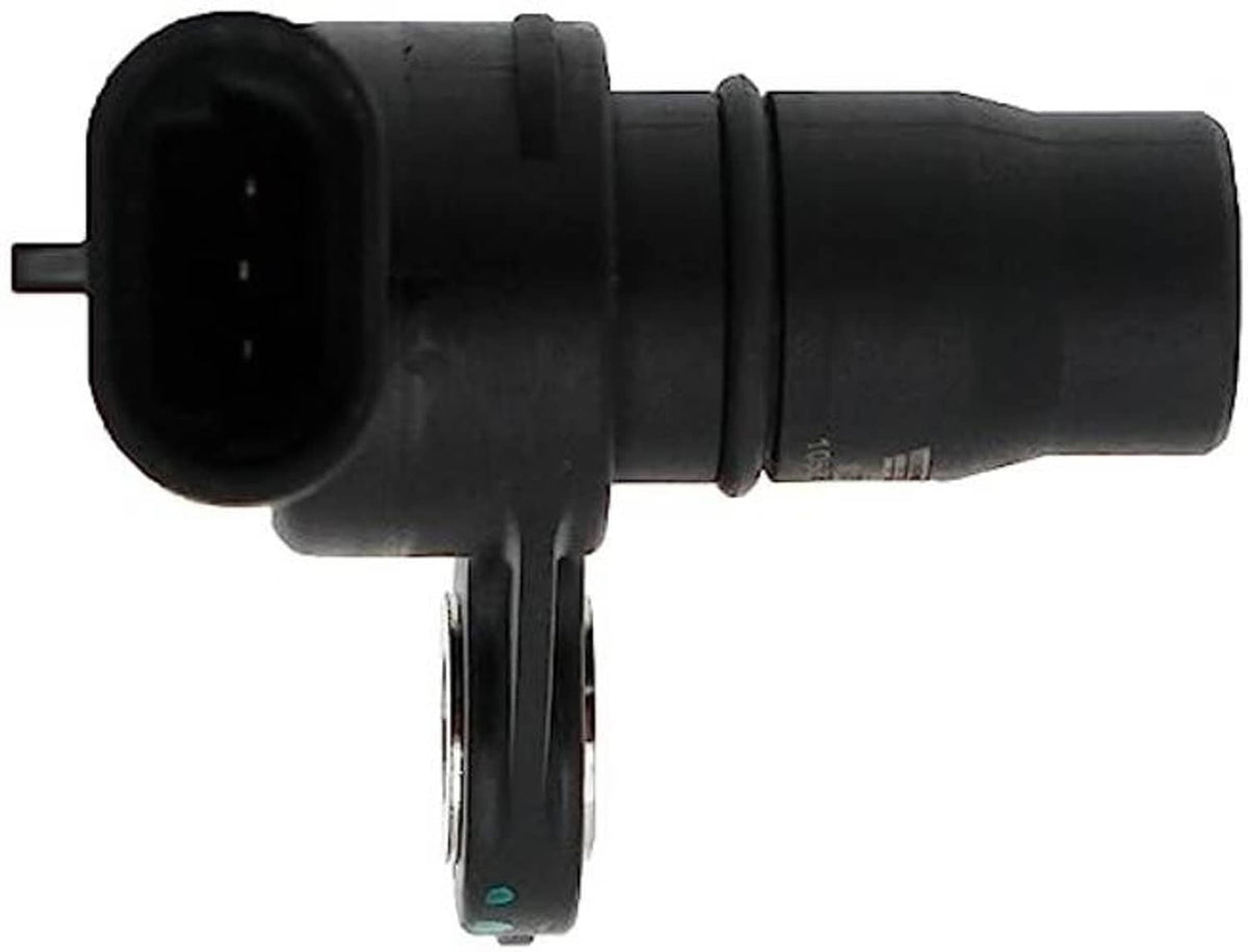 Engine camshaft position sensor with round 4-pin plug and black plastic body
