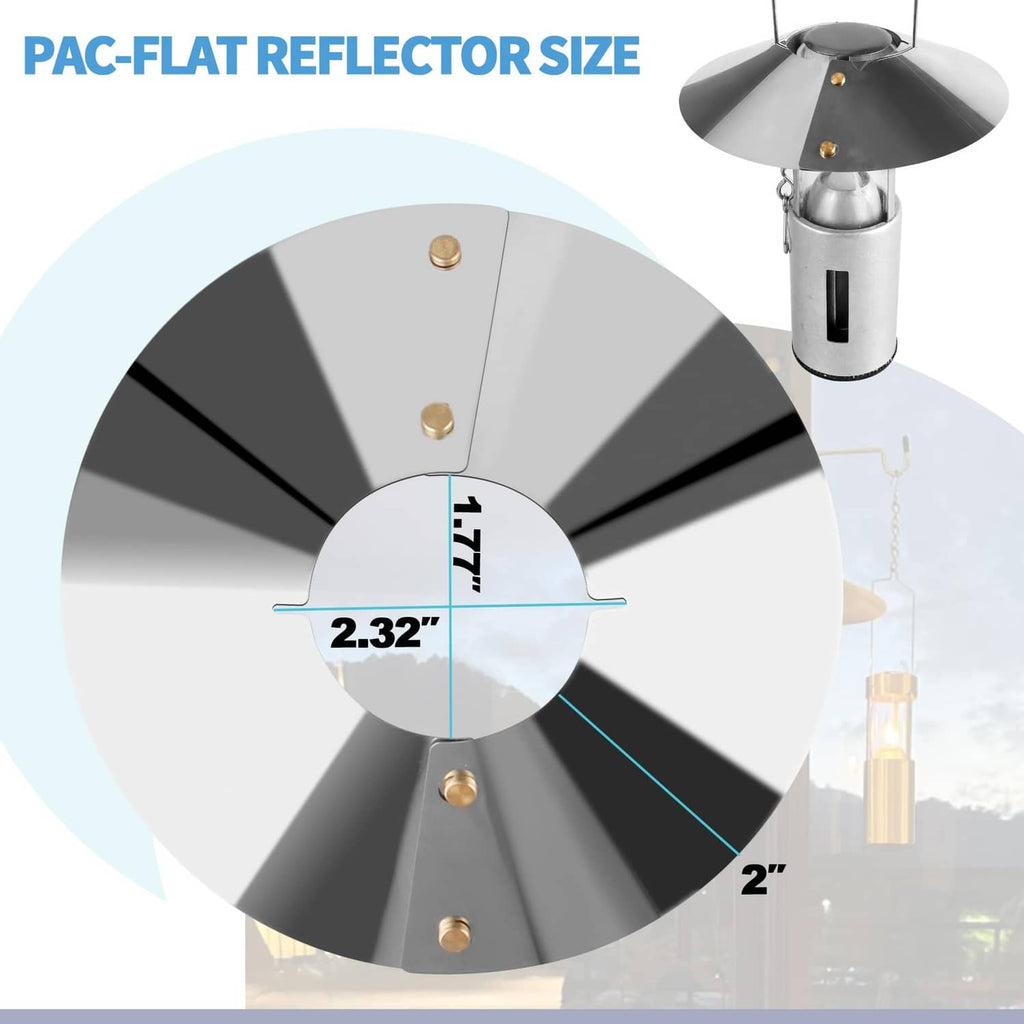 SUNJIKA flat candle reflector, gray disk with central opening and mounting tabs