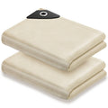 Golden folded fire-resistant welding blanket with single corner grommet