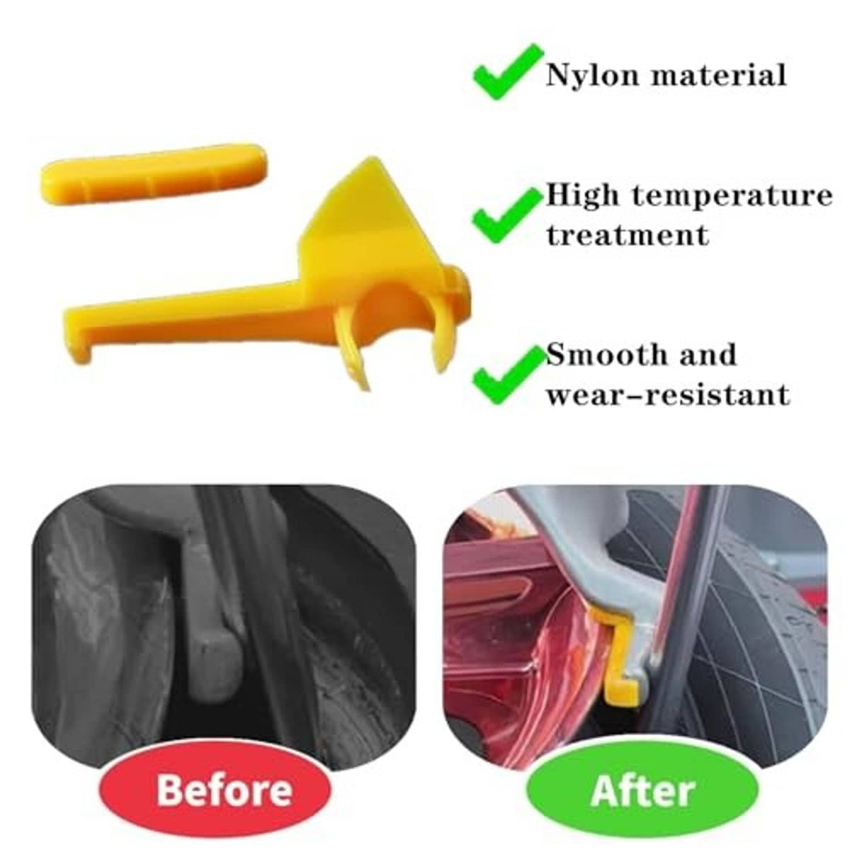 Yellow nylon plastic tire changer insert, high-temperature treated and wear-resistant