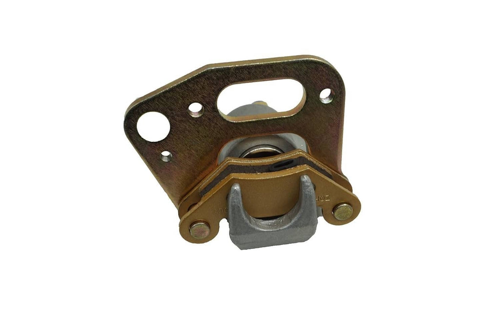 Brake caliper bracket with caliper body and piston, blue seal, mounting ears