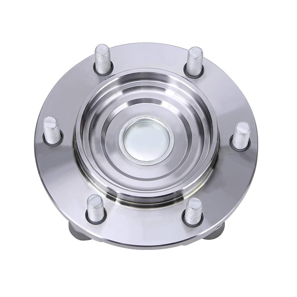 Wheel hub bearing assembly with large circular hub surface and four mounting studs