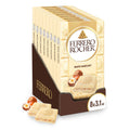 Ferrero Rocher white hazelnut chocolate bars 8-pack carton