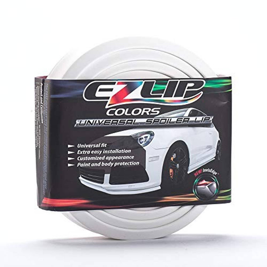 EZLIP Colors universal spoiler lip kit package, white car lip illustration