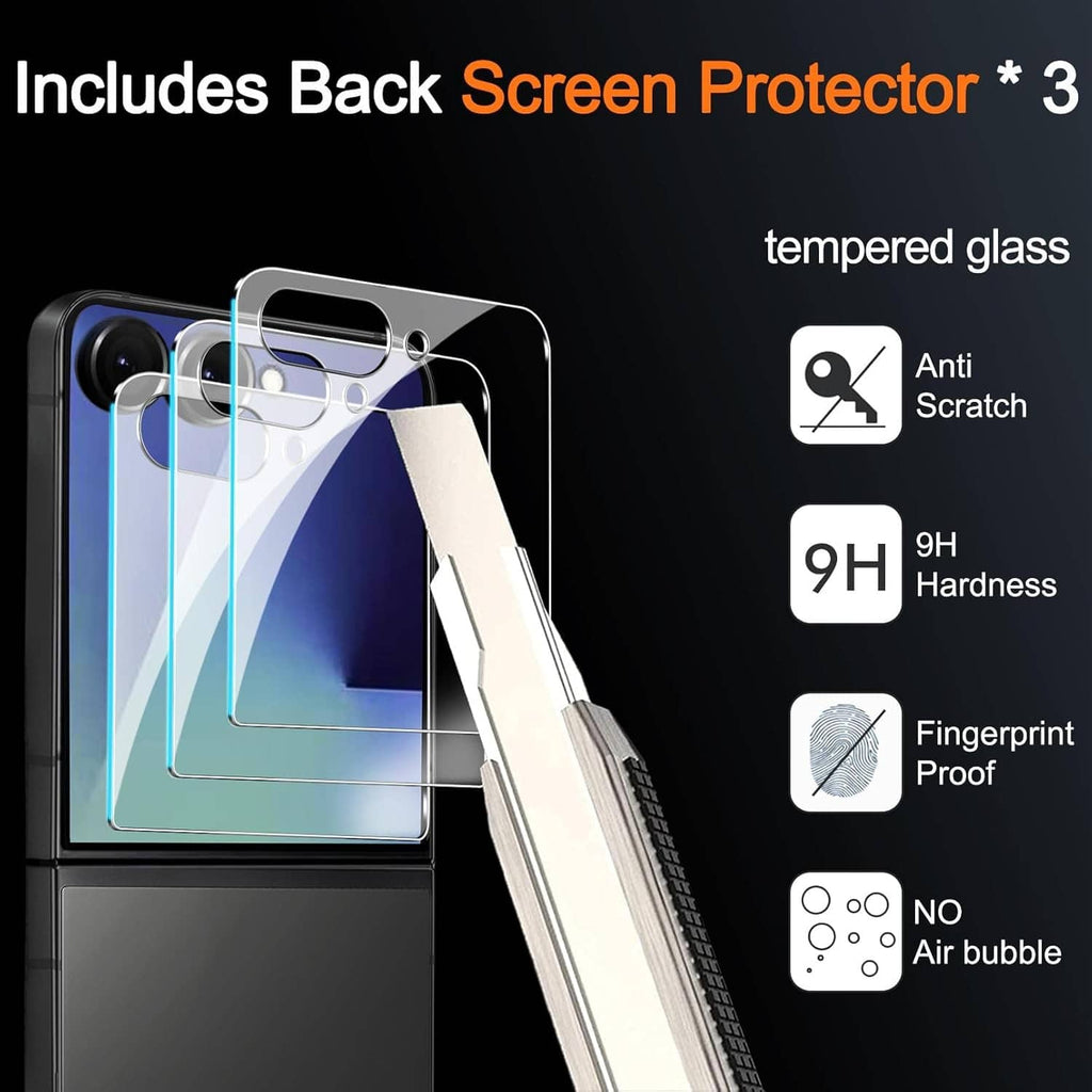 Screen protector set including back screen protector and transparent tempered glass