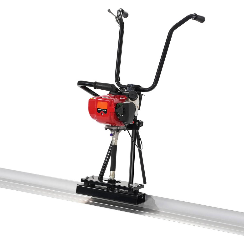 6ft gas concrete finishing power screed float with red engine and black steel frame