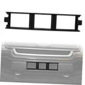 Black front bumper lower grille panel trim with rectangular openings