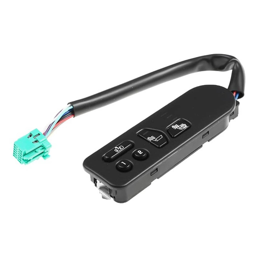 Black seat heater switch panel with multi-button controls and wiring pigtail
