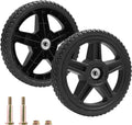 14-inch lawn mower wheels, 2-pack with bolts and nuts; black rubber tread