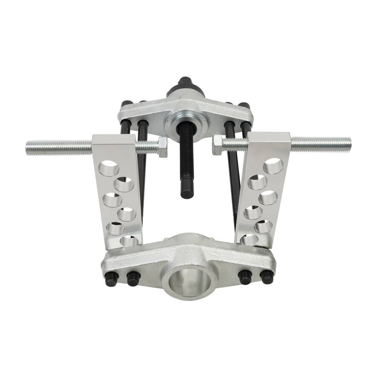 Heavy duty king pin press removal tool top assembly with central spindle and brackets