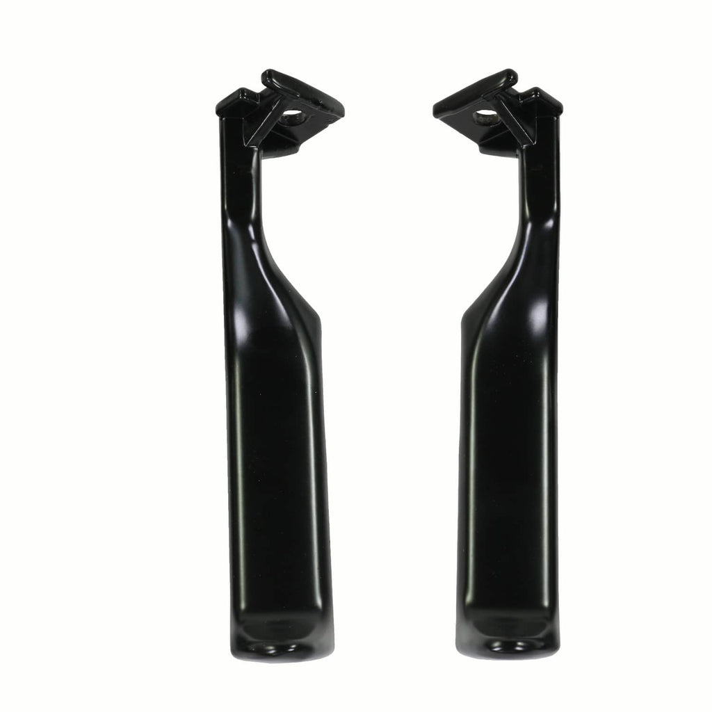 Set of two black interior door handles with mounting brackets, left and right