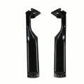 Set of two black interior door handles with mounting brackets, left and right