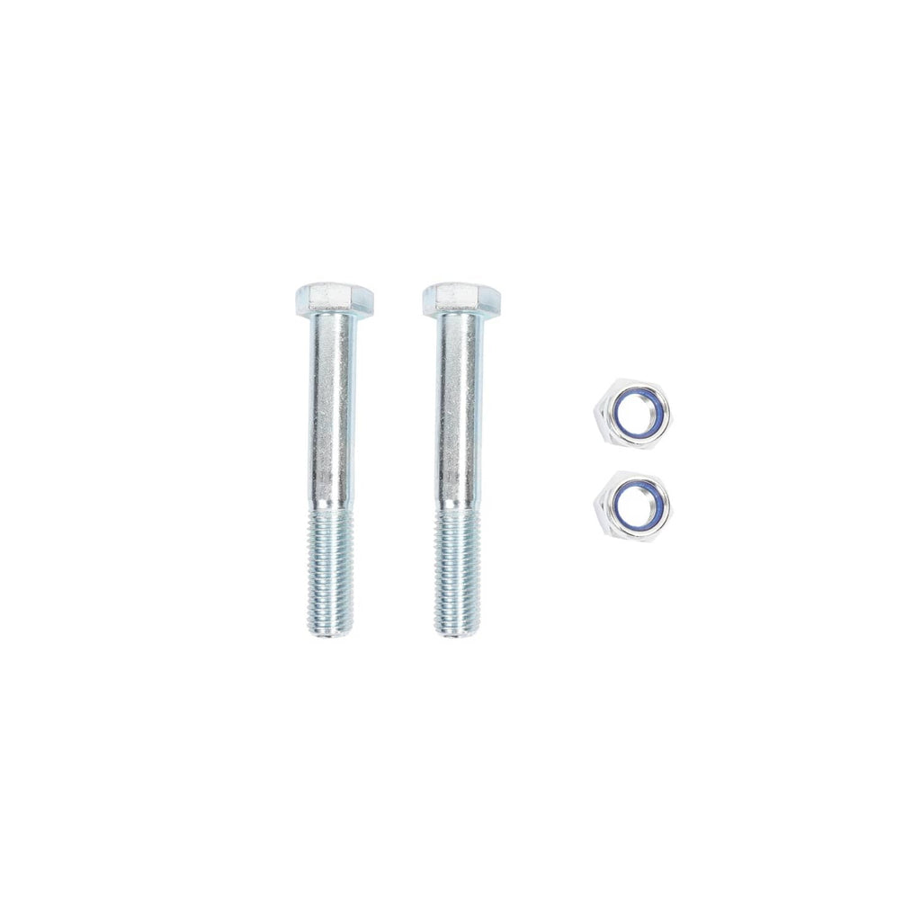 Hardware kit: two silver bolts and two hex nuts for mini excavator rake attachment