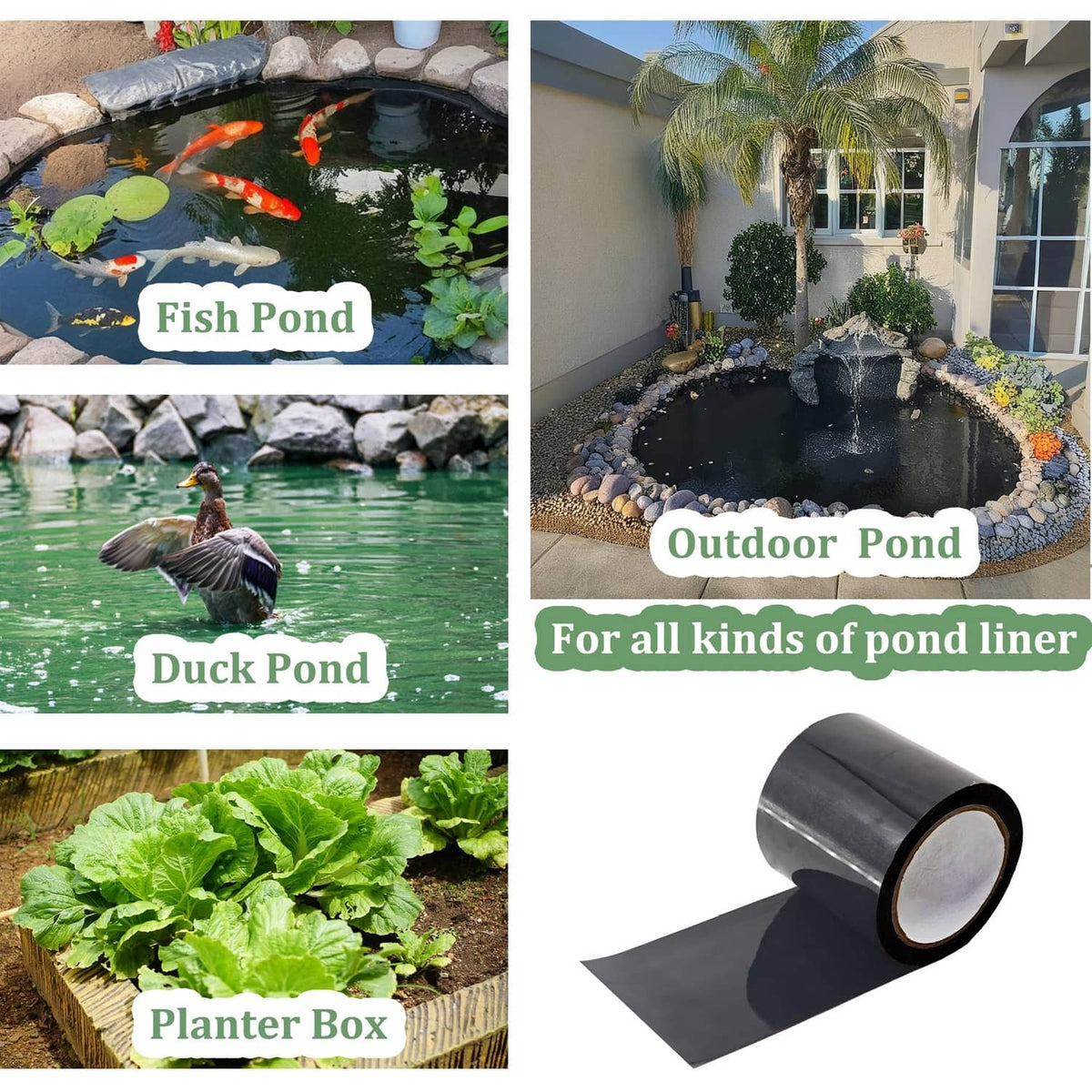 Black single-sided seam tape roll with folded strip