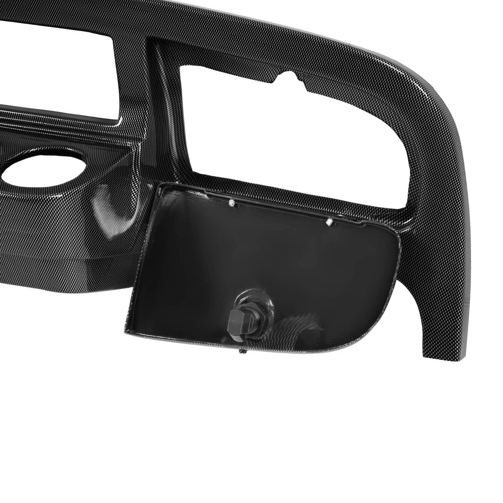 Black textured dashboard cover with keyhole panel and side mounting points