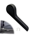 Black seat recliner handle with mounting clip, right-side style
