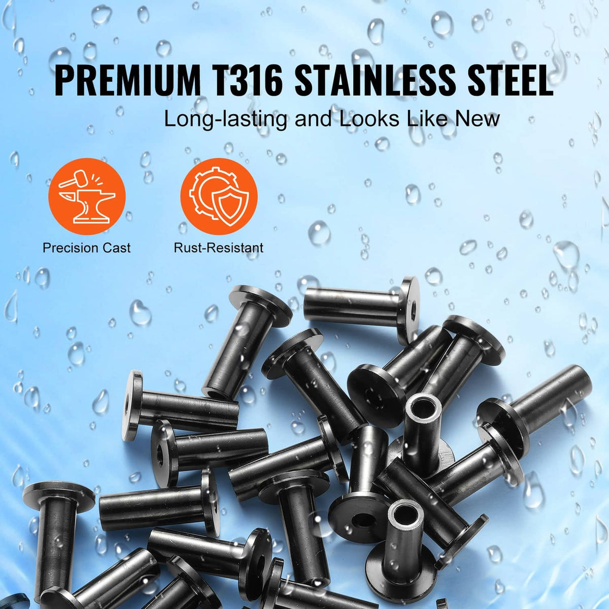 T316 stainless steel wire rope protector sleeves bundle, rust-resistant shown on product