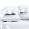 White standard pillowcases with overlap closure, smooth fabric, set of 4-pack