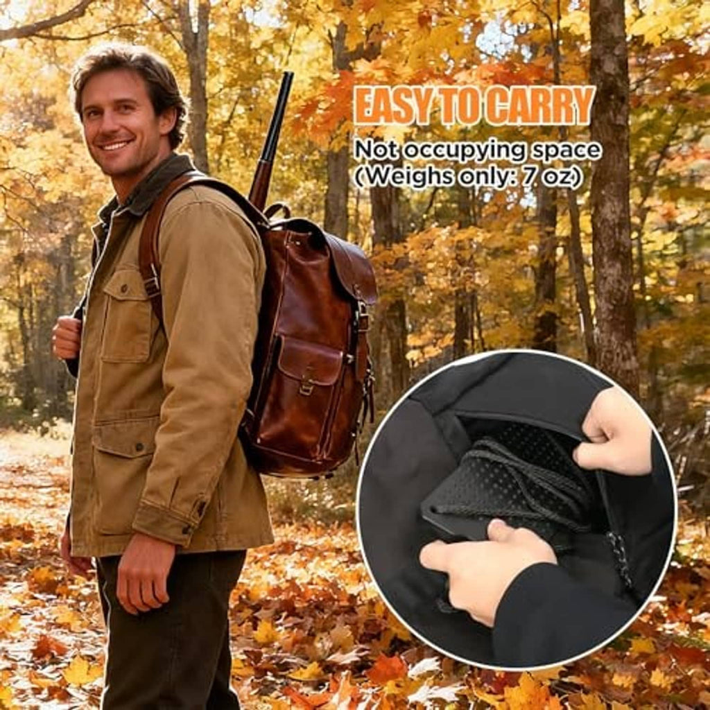 Climbing stick aider step plate with cords shown alongside a person outdoors