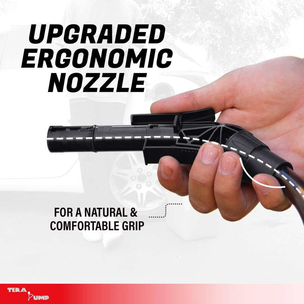 Ergonomic fuel transfer nozzle with comfort grip