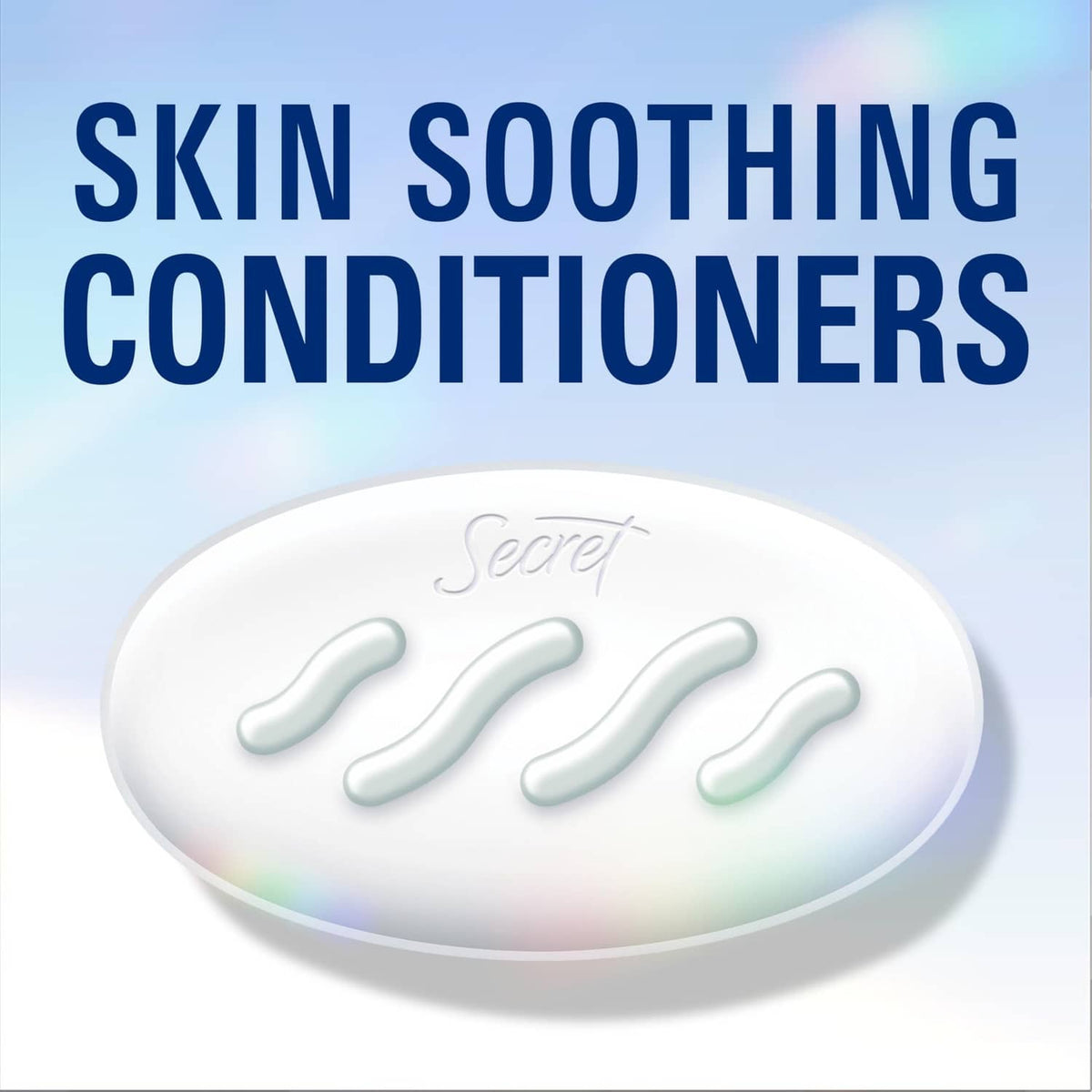 Secret Clinical antiperspirant graphic labeled skin soothing conditioners