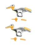 2-pack tire changer duckhead tools, chrome with yellow handle and orange pry pieces