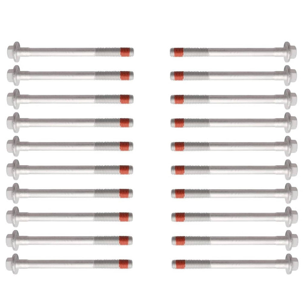 Camshaft lifter hardware studs with red thread markings, multiple pieces