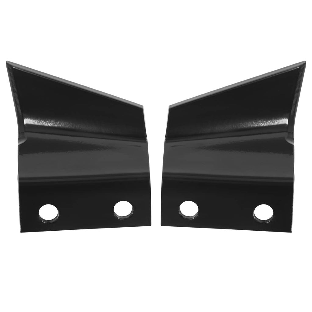 Black steel trencher cup tooth, two-piece set with circular mounting holes