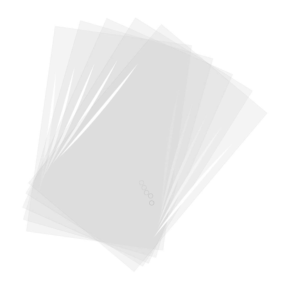 Clear heat shrink wrap bags, stack of 20 plastic sheets