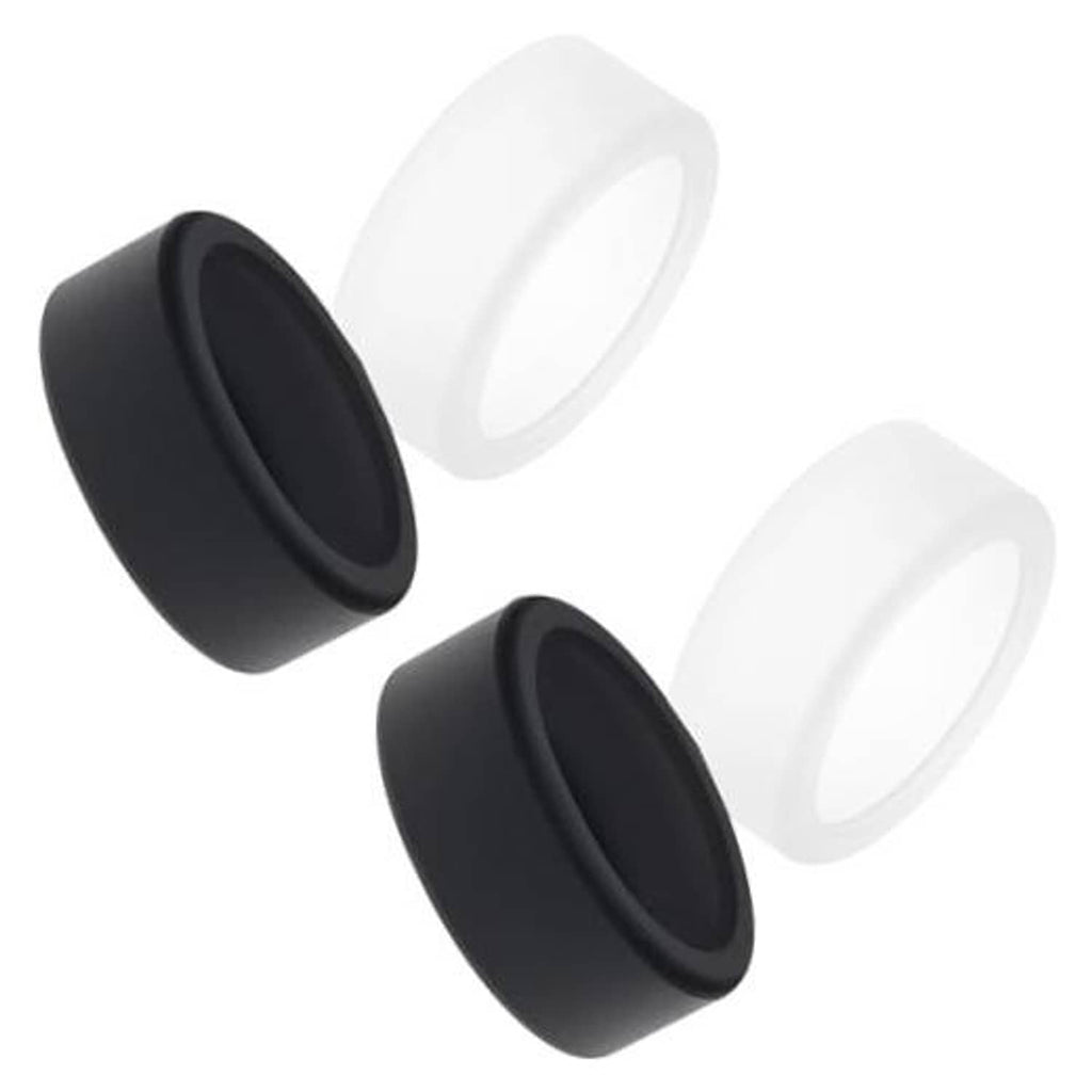 4-pack silicone ring covers in black and clear for Oura Ring M (size 11–15)