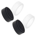 4-pack silicone ring covers in black and clear for Oura Ring M (size 11–15)