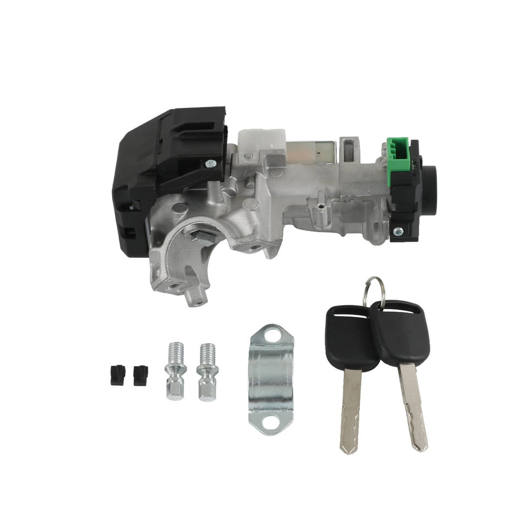 Ignition switch lock cylinder kit with two keys and metal mounting bracket hardware