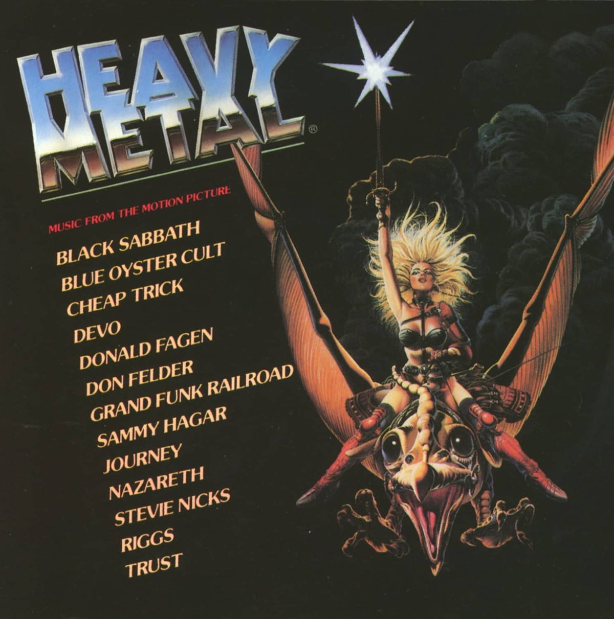 Heavy Metal soundtrack audio CD cover with band names and fantasy artwork