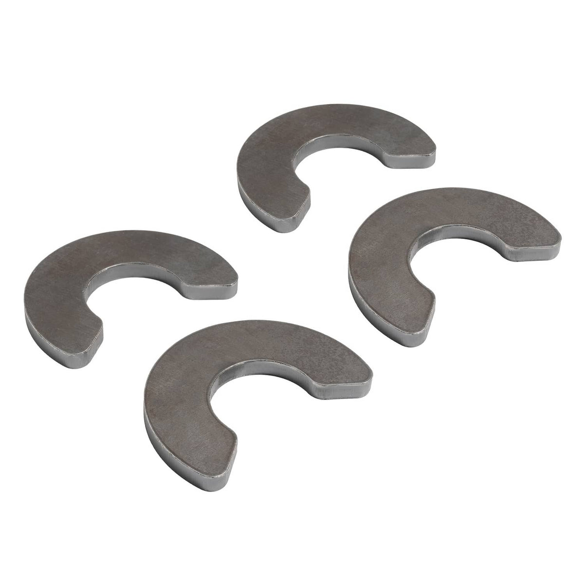 Steel hook-shaped mounting supports, curved U-style parts with open ends