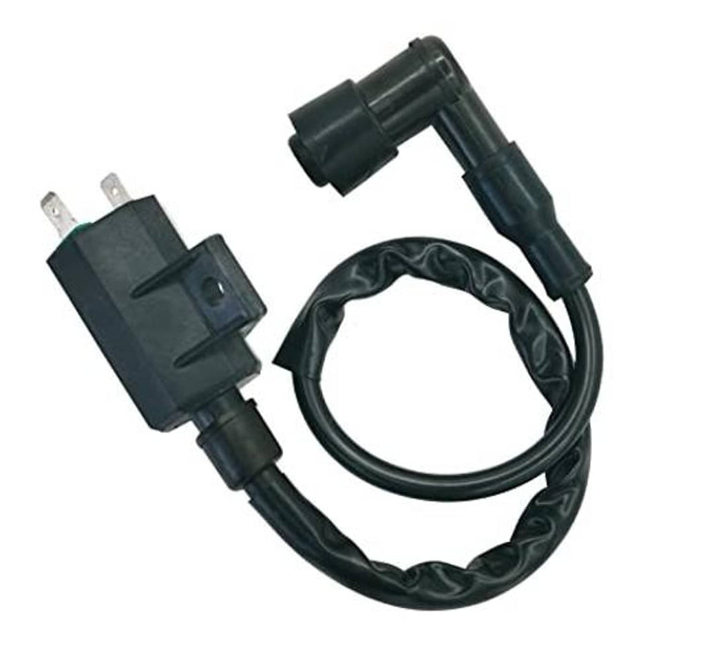 Black ignition wiring harness with two electrical relay units