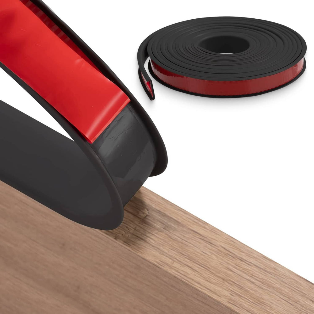 Black U-shape self-adhesive edge banding strip roll for furniture board edges