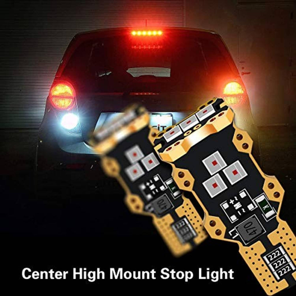 Center high mount stop light LED bulbs for 921, multiple bulbs illuminated