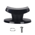 Black lid knob replacement, domed base and threaded stud