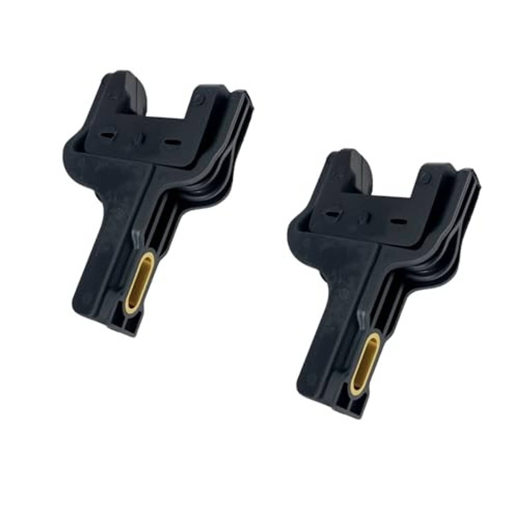 Upper radiator bracket insulator clips, black plastic parts with gold/yellow connector openings