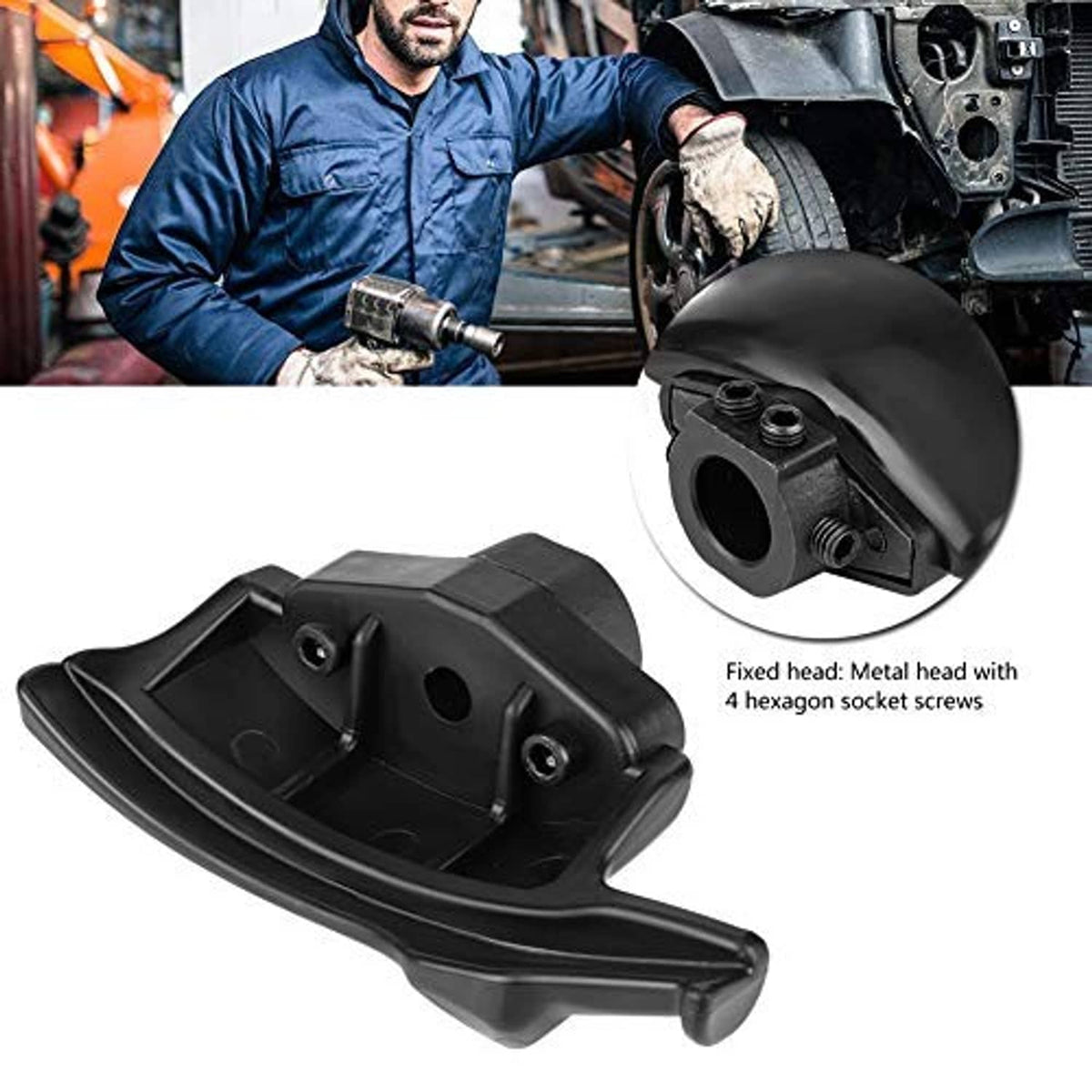 Black tire changer demount duck head with metal fixed head and hex socket screws
