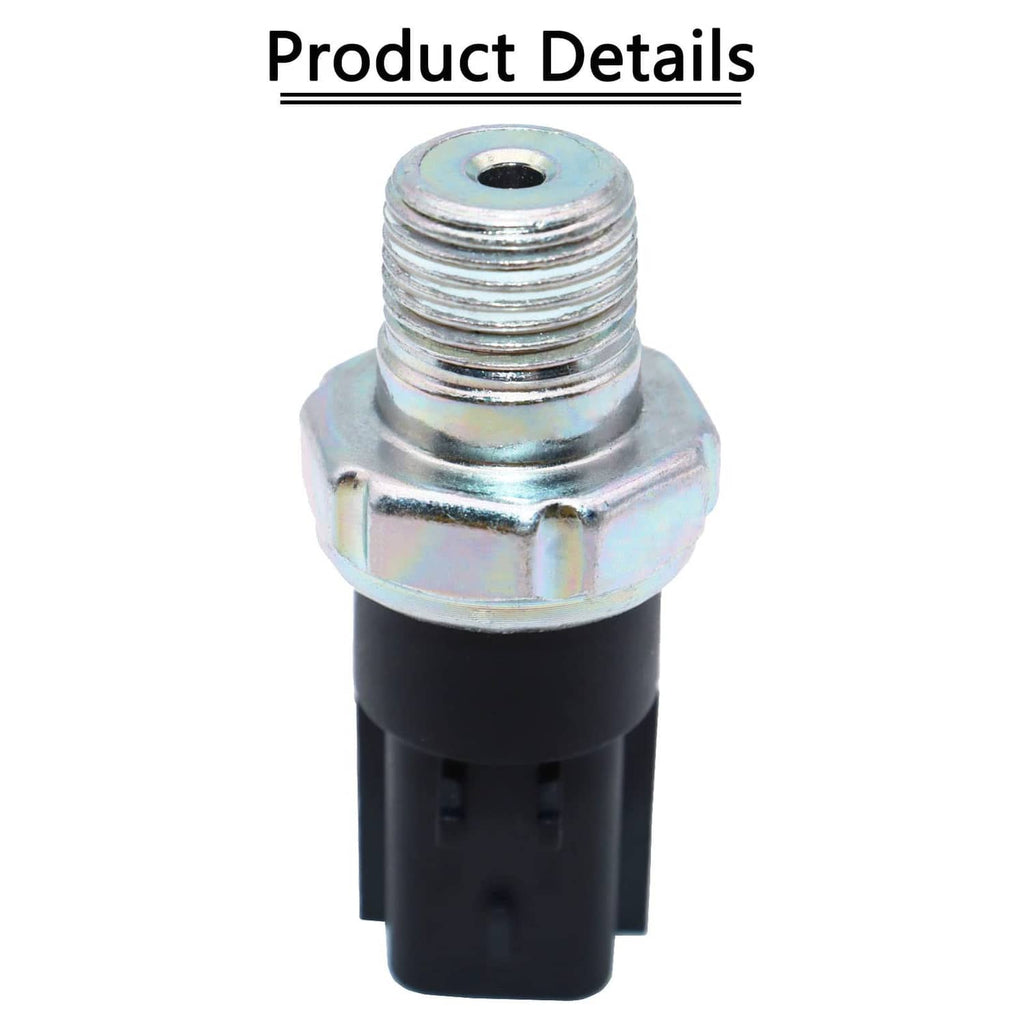Engine oil pressure sensor with black body and silver hex mounting cap