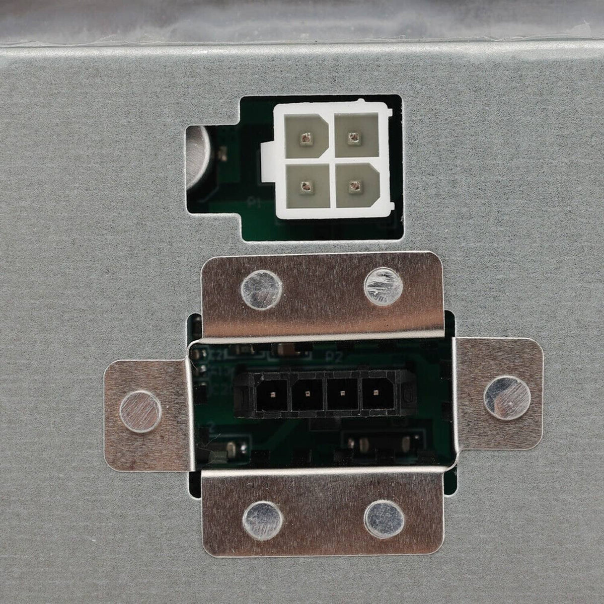 Xenon HID headlight ballast connector terminals with green circuit board
