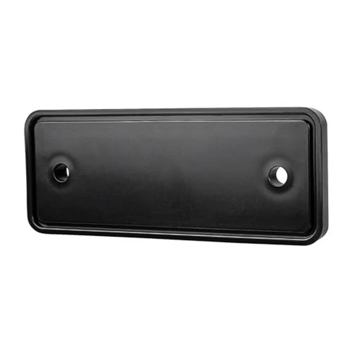 Black rectangular mounting plate with two screw holes for screw-on reflectors.