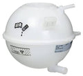 Behr engine coolant reservoir, translucent white plastic with hose outlet and markings