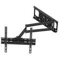 Black long-arm TV wall mount bracket with adjustable mounting rails